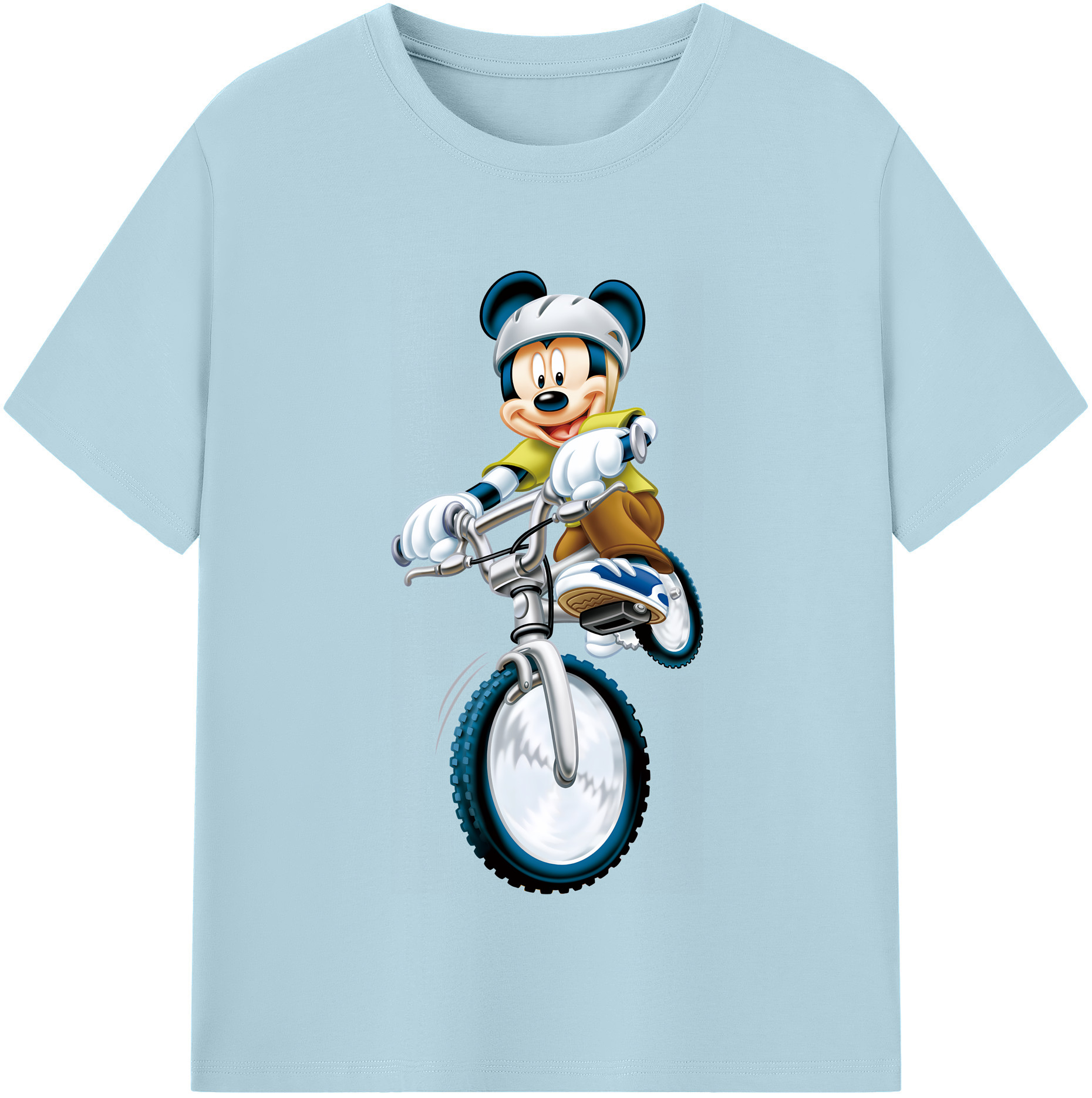 （画像用） ミッキーマウス Mickey Mouse 綿100％半袖Tシャツ（フロントプリント）